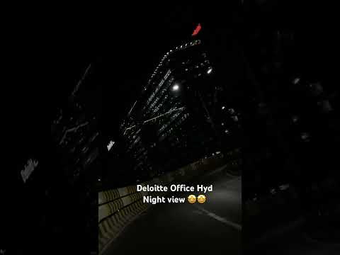 A breathtaking night view of Deloitte office in Hyderabad #Deloitte #HyderabadNights #OfficeVibes