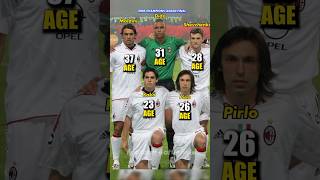 AC Milan squad vs Liverpool Final Champions League 2005🔥How Old Was It🤔#footballshorts #rossoneri