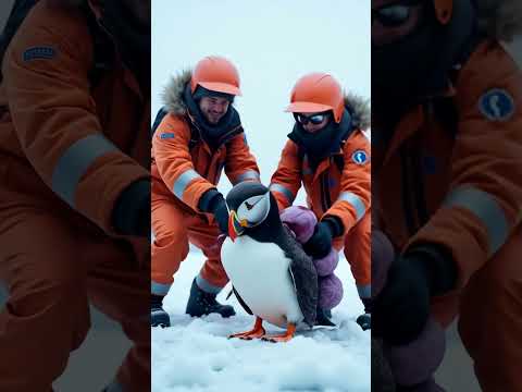 Penguin Saves Puffin from Danger | Heartwarming Wildlife Rescue #PenguinRescue #PuffinSaved