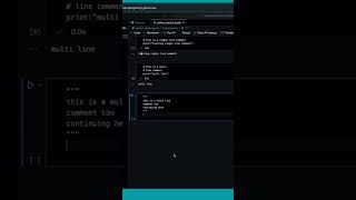 Using triple quotes to add comment in Python | Comments in Python part 4 #shorts