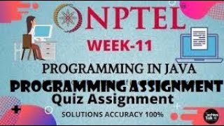 Programming in Java Week 11|| Quiz assignment 11 nptel || NPTEL JAVA Solution || July 2021