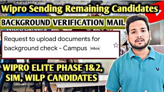 Wipro Sending Background Check Mail | Direct Onboarding Mail | Offer Letter, Joining,Onboarding Date