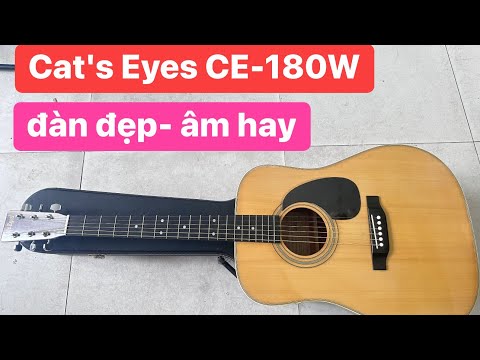 Đàn guitar Cat's Eyes CE-180W japan âm rất hay. Giá: 2tr600k, guitar nhật 0936057750