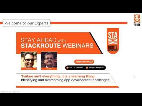 Identifying and overcoming app development challenges - StackRoute Webinar
