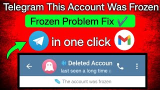 Telegram this account was frozen | telegram frozen account fix | telegram frozen problem solved