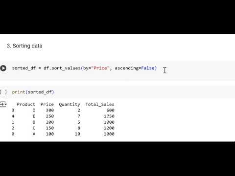 Sort data using python  #excel #dataanalysis #exceltips #education #datascience #python #panda