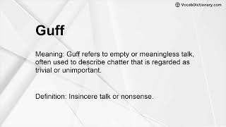 Guff Meaning