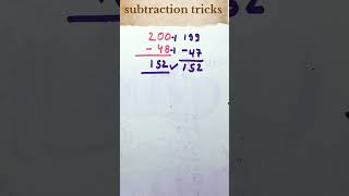 Subtraction fast trick 👌 #shortvideo #mathstricks #maths #trending #mathshortcut