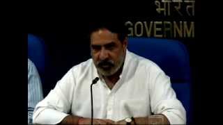 Commerce Minister Sh. Anand Sharma briefing media on Cabinet decisions regrading FDI-part2