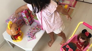 2人を抱っこするママは大変！メルちゃんベビーカーを買いに行こう！お店屋さん☆おゆうぎ☆