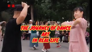 Teacher Mi Ran dances at Korla River Tuluoshu Square ,Xinjiang Dance