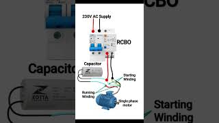 Single phase motor wiring connection #airconditioning #electrical #electrician #engineering
