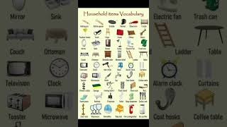 Household items vocabulary #householditems #household #vocabularywithpictures #vocubulary