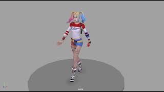 Harley quinn walk cycle test