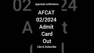 AFCAT 02/2024 Admit Card #afcat #afcatadmitcard #afcat2024 #youtubeshorts #shorts #shortvideo #short