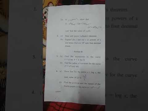 B.Sc 1st year maths calculus 2022