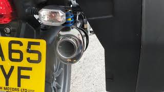 Triumph 1200 Custom Stainless Steel Exhaust by Max Torque Cans Lancashire.