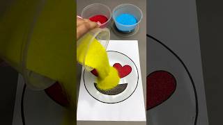 Sand painting emoji 😍#relaxing #sandasmr #satisfying #short #emoji #ytshort