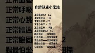 身體健康小常識