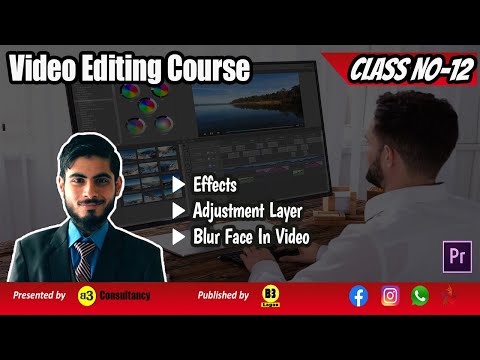 Effects | Adjustment Layer | Blur face in video #urdu #hindi