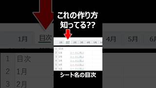 【超使えるExcel】シートを目次にし一瞬で任意のシートにジャンプできる方法。目次シートの作成方法。