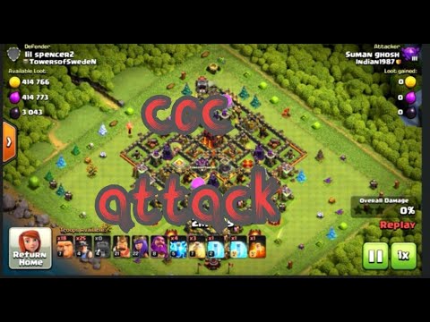 coc attack in max base.town hall 10.