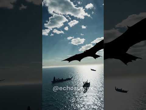 Giant Bat Hunts Over the Sea