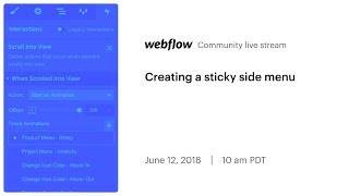 Creating a sticky side menu