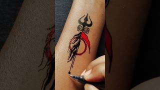 Mahashivratri Special: Mahadev Trishul Temporary Tattoo | Gel Pen Art.....