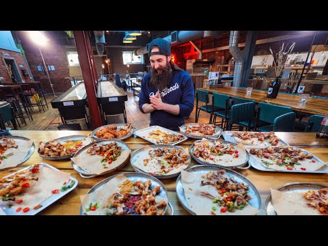 TRYING TO BEAT AN ALL YOU CAN EAT CHICKEN WING RECORD VS. A NORMAL HUMAN | BeardMeatsFood