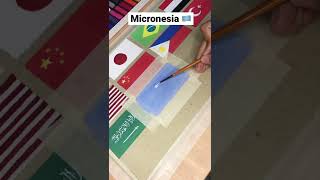 Draw a flag country 10/195 - Micronesia 🇫🇲  #micronesia #shorts
