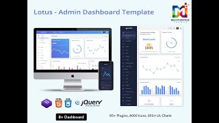 Premium Admin Dashboard Template - Lotus