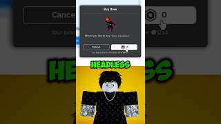 ROBLOX FAKE HEADLESS FREE 🤫 SECURE THE FREE ITEM #roblox #freeitems #robloxpromocodes