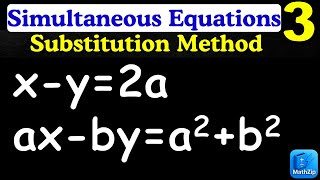 Solve Simultaneous Equations Using Substitution | Q5 to Q6 | Ep-03