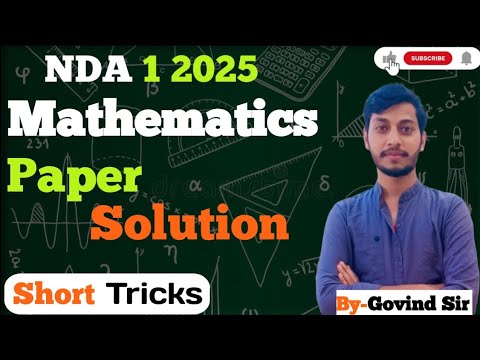 NDA 1 2025 maths Paper Solution 🔥 | L3 | nda maths paper solution 2025 | nda maths answer key