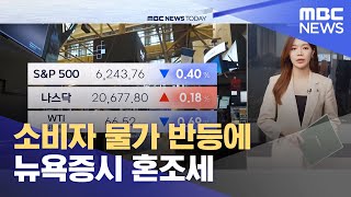 소비자 물가 반등에 뉴욕증시 혼조세 (2025.07.16/뉴스투데이/MBC)