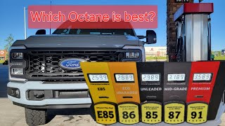 What Octane of Fuel is best for the 2024 Ford Super Duty 7.3 Godzilla?  Does it really Matter?