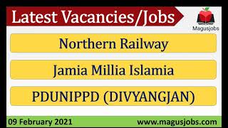Northern Railway | Jamia Millia Islamia | PDUNIPPD (DIVYANGJAN) | Recruitment 2021