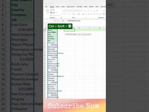 WRAPROWS in Excel, moving data from rows to columns or columns to rows #excelshortcuts #excelformula