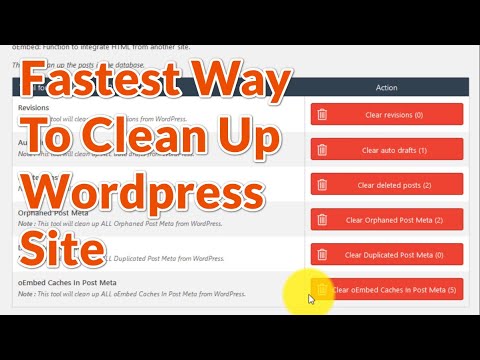 The Fastest Way To Clean Up Your Wordpress Site For Free