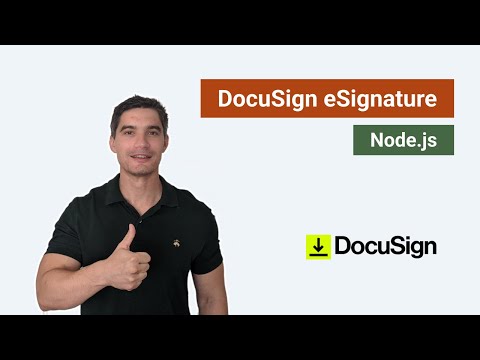 DocuSign eSignature Quickstart with Node.js