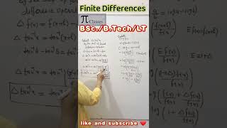 finite Differences|Shortvideos|Identities|Numerical Analysis|BSc|B.Tech|LT|relationships in operator