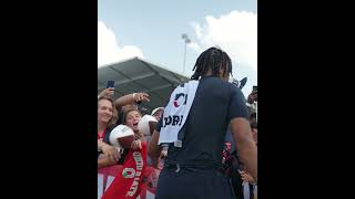 C.J. loves the Training Camp fans! 🤘 #trainingcamp #htownmade #backtowork