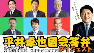 参議院内閣委員会、総務委員会連合審査会　ダイジェスト版　20210427