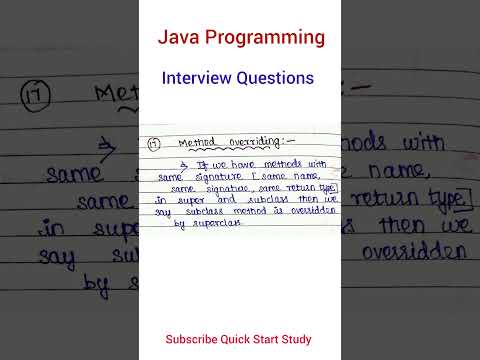 Java Interview Question & Answer | method overriding  #java #programming