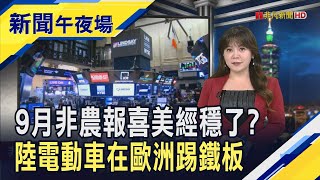 徵收中國電動汽車反補貼稅 歐盟投票通過 中東緊張! 布油本周價飆9%創2年來單周最大｜主播 賴家瑩｜【新聞午夜場】20241004｜非凡財經新聞