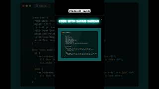 Neon animation css effects #codewith_sayaib #css #coding #itjobs #learncoding