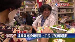網傳連鎖藥局惡意倒閉 民眾恐慌排隊搶貨－民視新聞