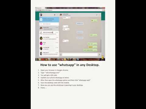 How to use whatsapp in desktop