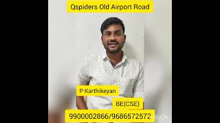Got placed from Qspiders Old Airport Road  |  P Karthikeyan